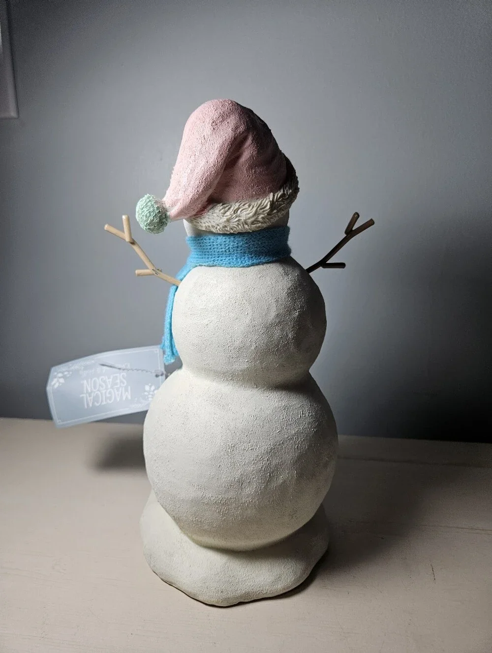 NWT Magical Season Coastal Christmas Snowman Flamingo Figurine Decor